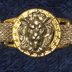 Vintage Versace lion head belt. Used